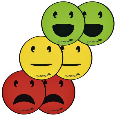Emoticône magnétique Legamaster 50mm assorti 6 pièces