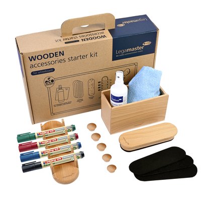 Whiteboard accessoire starter kit Legamaster WOODEN 17 stuks