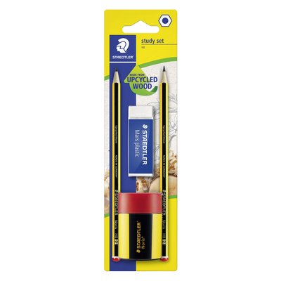 Schrijfset Staedtler 2 Noris potloden HB-gum-slijper 4 stuks