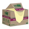 Memoblok Post-it Super Sticky 654 RSS12CY recycled 76x76mm canary yellow 12 stuks foto