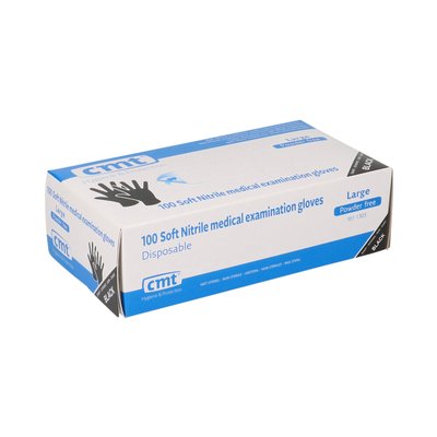 Gant jetable CMT nitrile soft L noir 100 pièces