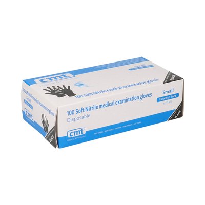 Gant jetable CMT nitrile soft S noir 100 pièces