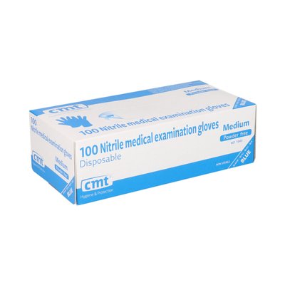Handschoen CMT M nitril blauw 100 stuks