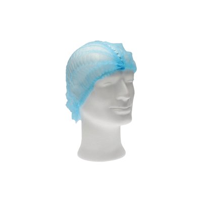 Charlotte à clip CMT non tissé L 53cm détectable PP bleu 100 pièces