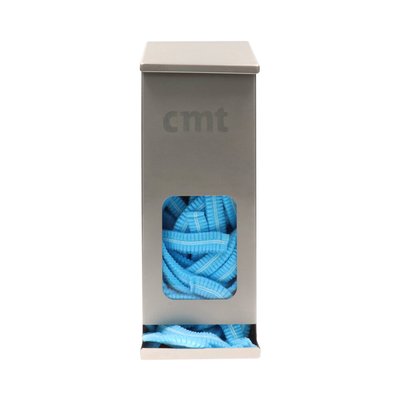 Charlotte à clip CMT non tissé L 53cm détectable PP bleu 100 pièces
