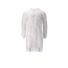 Bezoekersjas CMT M non-woven drukknopen 104cm lang PP wit 100 stuks foto
