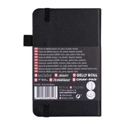 Schetsboek Sakura 80 zwarte vellen 140gr 90x140mm zwart