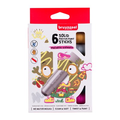 Verfstift Bruynzeel Kids assorti metallic 6 stuks