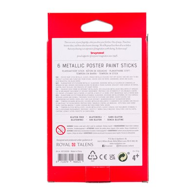 Verfstift Bruynzeel Kids assorti metallic 6 stuks