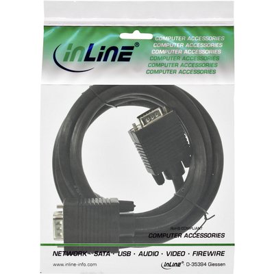 Kabel InLine S VGA 15HD M-M 2 meter zwart