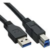 Kabel Inline USB-A USB-B 3.0 M 1.5 meter zwart foto