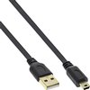 Câble plat inLine USB-A mini-B 2.0 2 mètre noir Photo