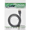 Câble plat inLine USB-A mini-B 2.0 2 mètre noir Photo