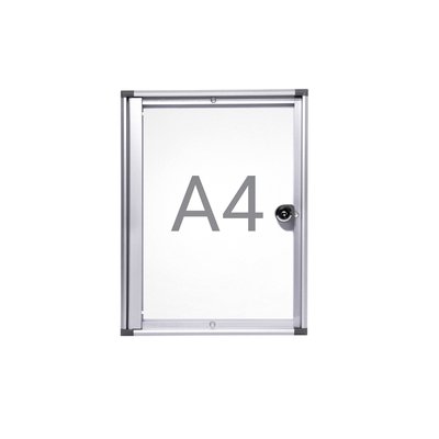 Vitrine murale intérieur MAULextraslim tableau blanc 1x A4 avec serrure
