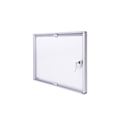 Vitrine murale intérieur MAULextraslim tableau blanc 2x A4 avec serrure