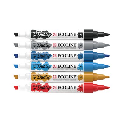 Duotip Talens Ecoline set à 6 stuks stadslandschap