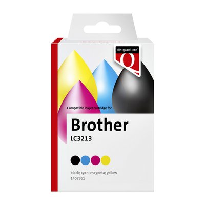 Inktcartridge Quantore alternatief tbv Brother LC3213 zwart + 3 kleuren