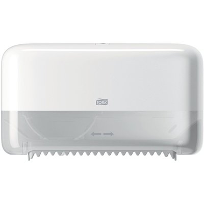 Toiletpapierdispenser Tork T7 Elevation Optiserve Coreless medium duo wit 558040