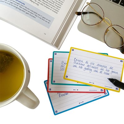 Flashcard Oxford 2.0 75x125mm 80 vel 250gr lijn assorti