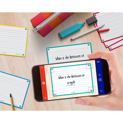 Flashcard Oxford 2.0 75x125mm 80 vel 250gr lijn assorti