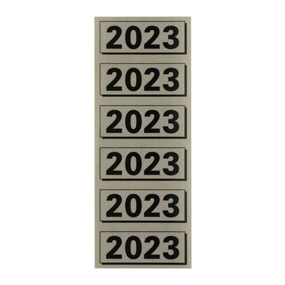 Rugetiket Elba 2023 57x25mm grijs