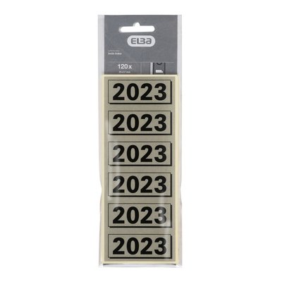 Rugetiket Elba 2023 57x25mm grijs