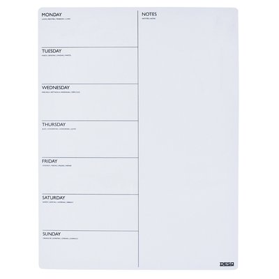 Magnetische planner Desq week 40x30cm magnetisch