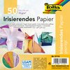 Vouwblaadjes Folia 75gr 14x14cm 50 vel 2zijdig iriserend embossing ass foto