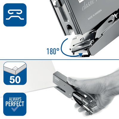 Pince agrafeuse Rapid K1 Retro Classic blanc