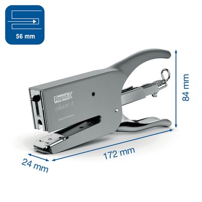 Pince agrafeuse Rapid K1 Retro Classic noir