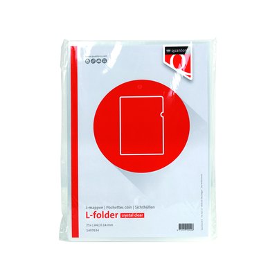 Pochette modèle L Quantore A4 PP 0,14mm lisse 25 pièces