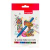 Feutre Bruynzeel Teens Super Point avec effaceur blanc set 12 couleurs Photo