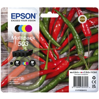 Inktcartridge Epson 503 T09Q64 zwart + 3 kleuren