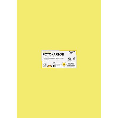 Fotokarton Folia 300gr 50x70cm 12 citroengeel