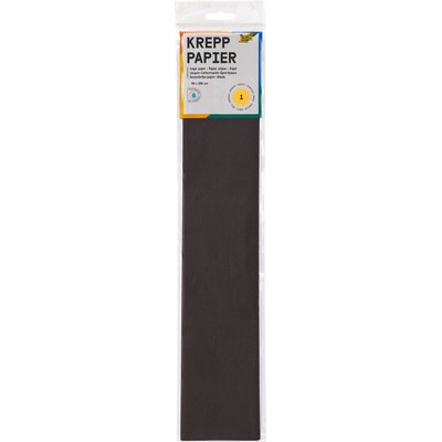 Crêpepapier Folia 50x250cm 10vel 199 zwart