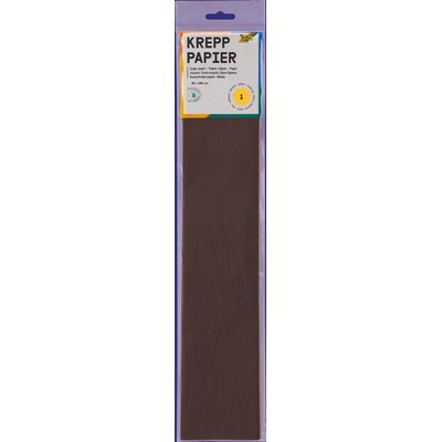 Papier crépon Folia 250x50cm 10 feuilles n° 115 marron foncé