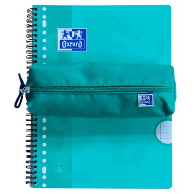 Pennenetui Oxford rechthoek turquoise