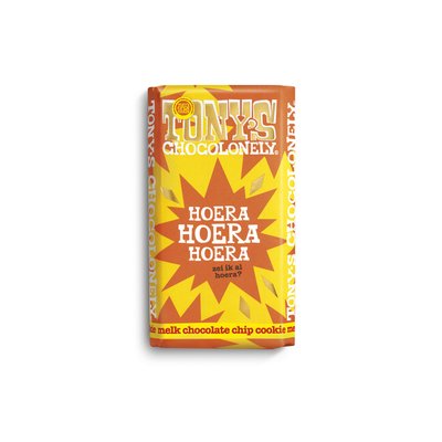 Chocolade Tony's Chocolonely gefeliciteerd melk cocolate chipcookie reep 180gr