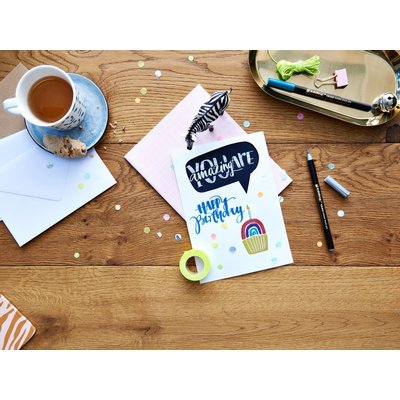 Brushpen edding 1340 metallic zilver