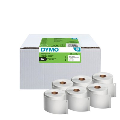 Etiquette expédition Dymo LabelWriter 102x210mm 6 rouleaux x 140 pcs blanc