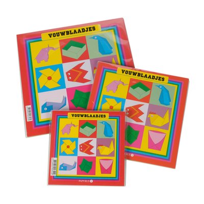 Papier de pliage carré 16x16cm 65g assorti