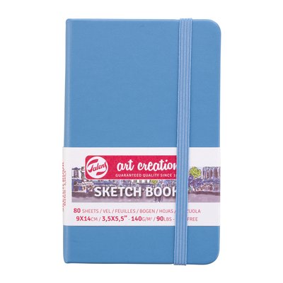 Cahier de croquis Talens Art Creation 90x140mm 80 feuilles 140g bleu clair