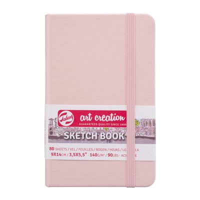 Schetsboek Talens Art Creation 80 witte vellen 140gr 90x140mm roze