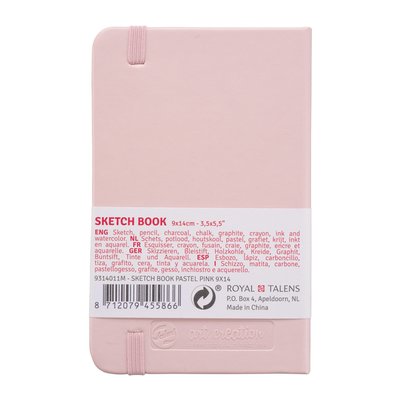 Schetsboek Talens Art Creation 80 witte vellen 140gr 90x140mm roze