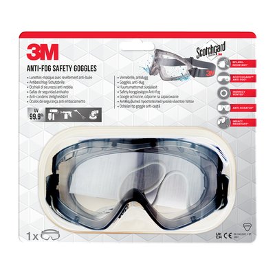 Lunette-masque 3M Anti-fog Safety résistant aux rayures