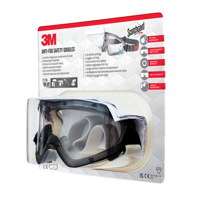 Lunette-masque 3M Anti-fog Safety résistant aux rayures