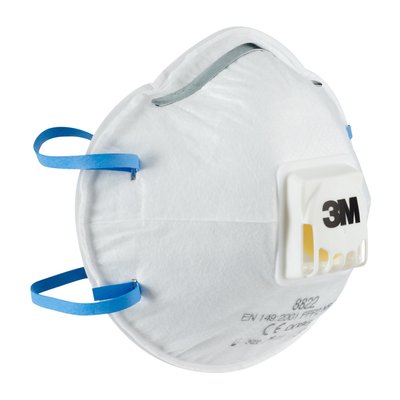 Masque de protection 3M ponçage 8822 FFP2 avec soupape 5 pièces