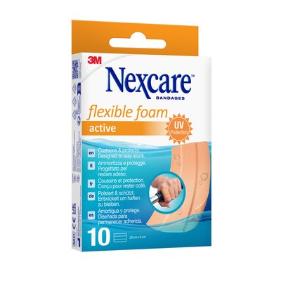 Pansements Nexcare Active Flexible Foam résistant à l'eau 6x10cm 10 pièces