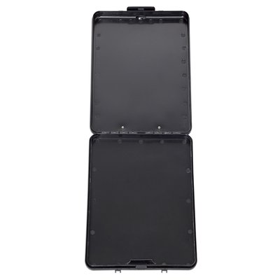 Porte-bloc avec compartiment MAULslim A4 portrait ouverture petit côté PP noir