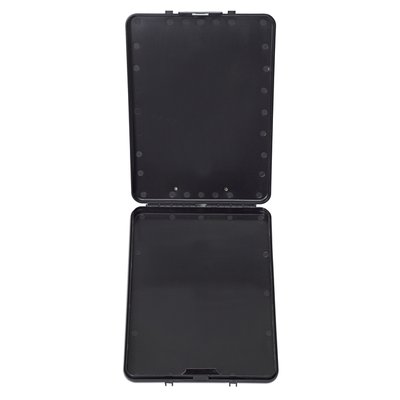 Porte-bloc avec compartiment MAULslim A4 portrait ouverture petit côté PP noir